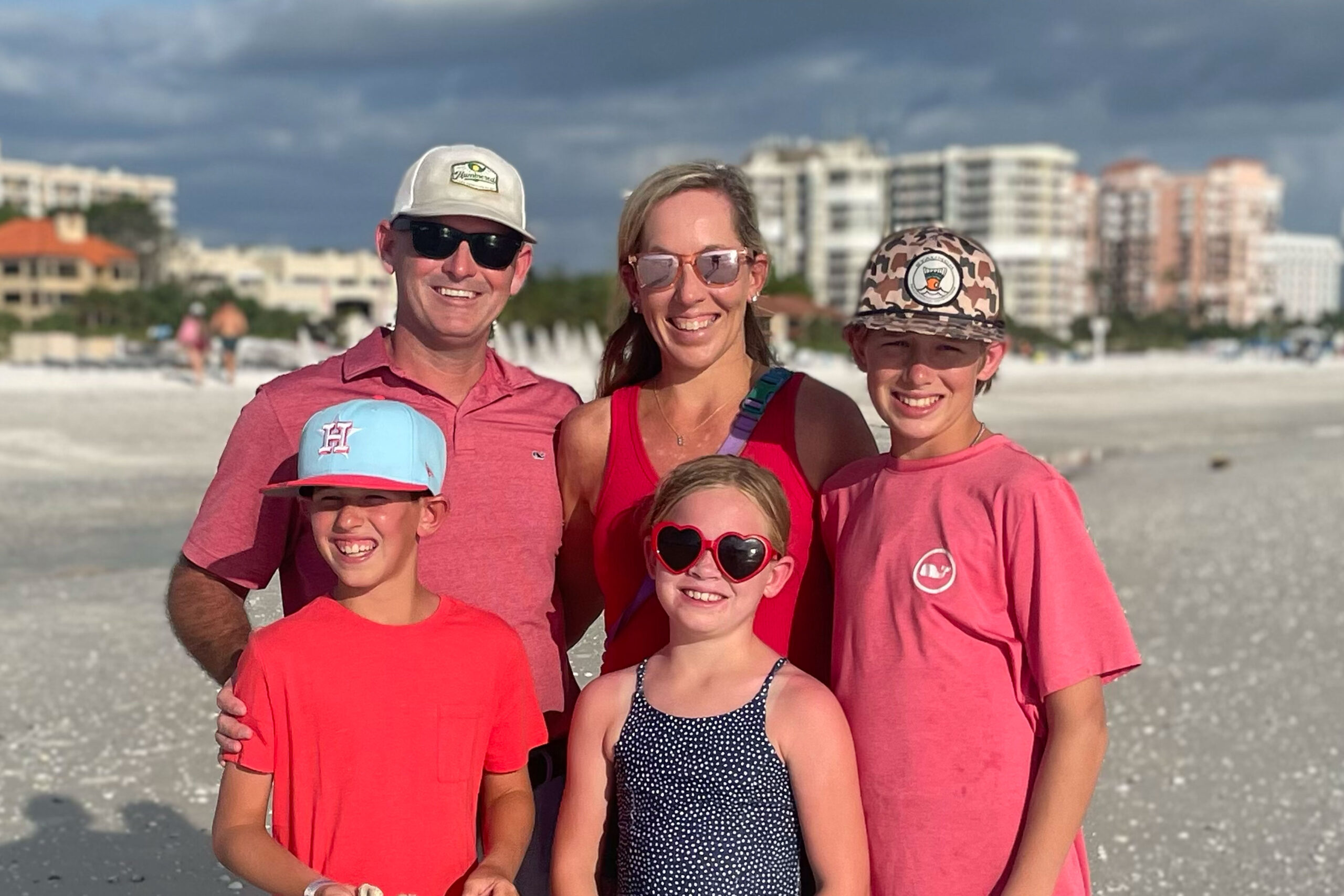 Picture of a family on the beach